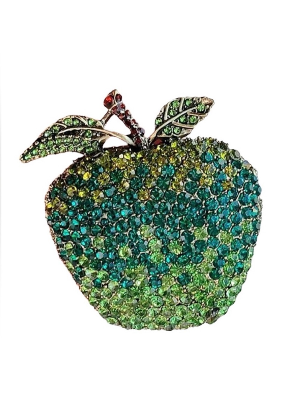 NEW Colorful Rhinestone Apple Brooches (1)